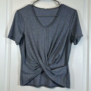 Lululemon Blue Heather Do the Daily Short Sleeve Size 4 EUC #0017